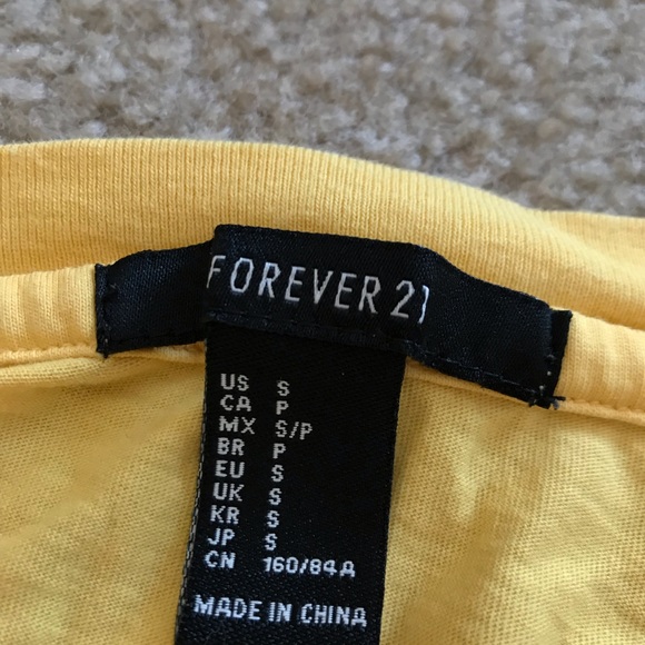 Forever 21 yellow t-shirt - Picture 5 of 5